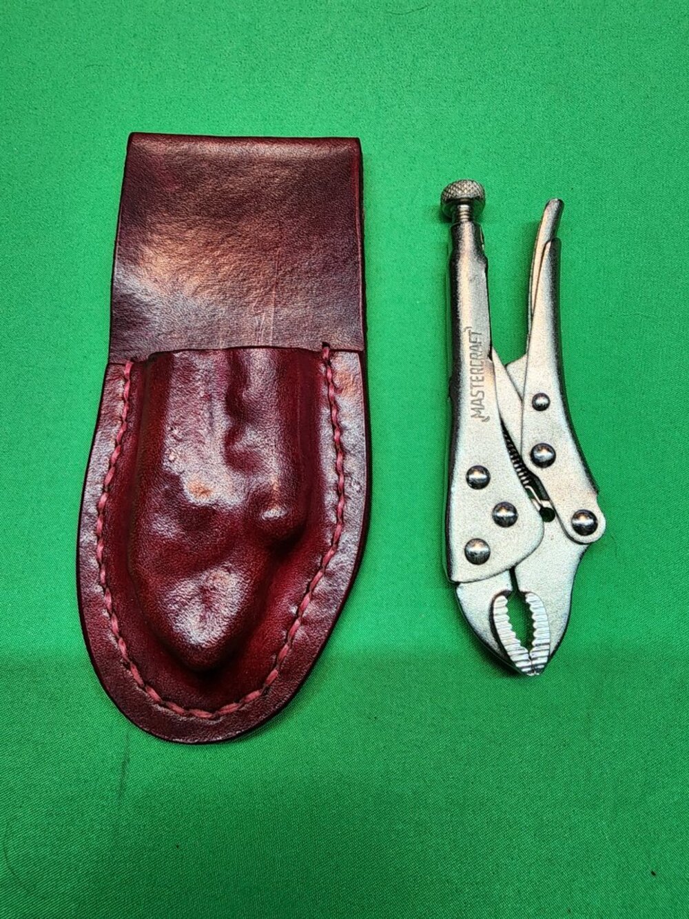Homemade Leather Pouch with Mastercraft Mini Vice Grips - Picture 3 of 7